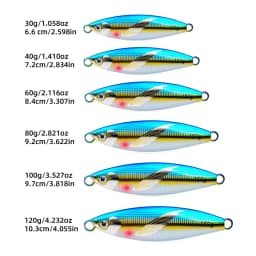 1pc 30g-120g Micro Slow Sink Quality Metal Jigging Fishing Lure Dubstep With Wing Skin Tuna Bass Spoon Jig Sea Boat Lure