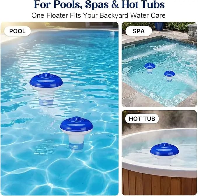Adjustable Mini Floating Chlorine Dispenser Durable for Indoor Outdoor Swimming Pools Floating Chlorine Dispenser