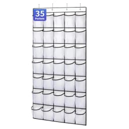 40/35/28 Pockets Shoes Organizer Rack Hanging Organizer Space Saver Hanging Over The Door Behind Closet Organizer Storage Hanger