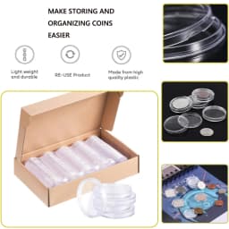 10/100p 21-46mm Transparent Plastic COINN Holder COINN Collecting Box Case for COINN Storage Capsules Protection Boxes Container