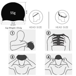 55g Silicone Swimming Cap Men Women Swim Pool Water Sport Diving Bathing Long Hair Waterproof Large Size Caps Hat for Adults New