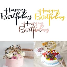 10Pcs/set Multi Style Acrylic Happy Birthday Cake Topper Dessert Decoration
