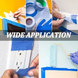 50m/Roll Blue Paint Washi Tape Multi-Surface Masking Removal For Security Wall Painting Crafts Art Construction Renovation Home