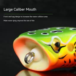 Big Mouth Topwater Frog Lures Durable Lifelike Silicone Bass Bait Floating Realistic for Pike Snakehead Salmon Trout Catfish