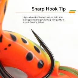 Big Mouth Topwater Frog Lures Durable Lifelike Silicone Bass Bait Floating Realistic for Pike Snakehead Salmon Trout Catfish