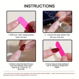 24Pcs Duckbill Press on Nails Y2K White French Edge Five Petal Flower Full Cover Acrylic Fake Nail Diamond inlaid Nail Art