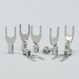 50PCS Pure Copper Fork Crimp Terminals Non Insulated Spade Terminals DSN/SNB0.5/1.25/3.5/5.5/8-3/4/5/6/8 Wire Cable Connectors
