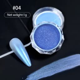6 Colors Chrome Laser Nail Powder Holographic Mirror Glitter Pigment Silver/Gold Rub Dust Nail Gel Polish Supplies Chrome Powder