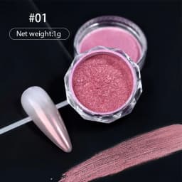 6 Colors Chrome Laser Nail Powder Holographic Mirror Glitter Pigment Silver/Gold Rub Dust Nail Gel Polish Supplies Chrome Powder
