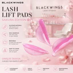 Pink 5pairsBlackwings Silicone Eyelash Perming Pad Lashes Rods Shield Lifting 3D Eyelash Curler Accessories Applicator Tools