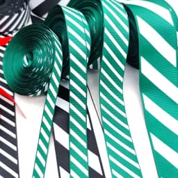 Diagonal Striped Thread Ribbon, 10 Yards Carnival Gift Box Packaging Ribbon for Holiday Scene Christmas Decoration
