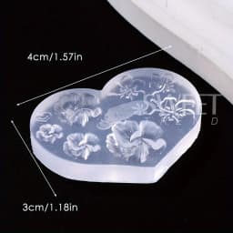 3D Mini Silicone Molds Nail Art Decoration Letter ABC Alphabet Flowers Big Petal Design Acrylic Carving Tools Manicure Jewelry