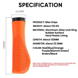 Bike Grips Rubber Mountain Bike Handlebar Cover Cuffs Shock Absorber Anti Slip Bike Handles Grip MTB Cuffs Bike Handle Fist Part