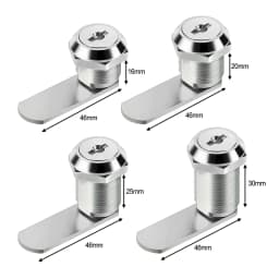 Drawer Cabinet Lock Mail Box Locker Cam Lock Cupboard Door Tongue Lock With 2 Key Furniture Hardware