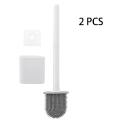 Deep-Cleaning Silicone Toilet Bowl Brush Long Handle Silicone Toilet Brush for Home Dormitory Bathroom Accessories