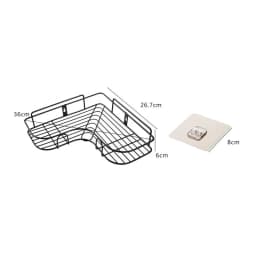 Stainless Steel Triangular Holder Shelf Wall Mounted Adhesive Shampoo Shower Storage Rack Kitchen Bathroom Organizer