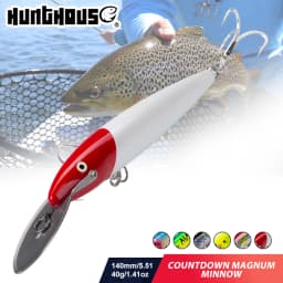 Hunthouse Metal Lip Minnow Fishing Lure Sinking Trolling Hard Bait 140mm 40g Wobblers Saltwater Artificial For Blues Tuna Tackle