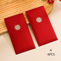 6Pcs/Pack Chinese Red Envelope New Year Spring Festival Children Lucky Money Envelopes Red Packet Gift Envelope Red Bag
