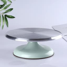 Baking Tools Aluminum Alloy Birthday Cake Turntable Plastic Ceramic Turntable Glass Turntable Flower Mounting Table 10 Inch