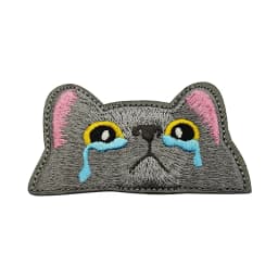 Cartoon Cat embroidery patch mouse luminous PVC Hook Loop armband outdoor DIY backpack Tactical Patches Backing