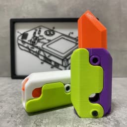 New Knife Fidget Toy 3D Printing Technology Stocking Stuffers Gift With Butterfly Claw Blade Carrot Fidget Toy Stress relief Toy