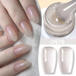 BORN PRETTY Jelly Nude Gel Nail Polish 10ml Light Pink Peach Translucent Color UV Light Cure Gel Varnish Nail Art DIY at Home