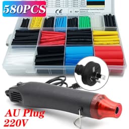 300W Air Dryer Hot Air Gun EU AU US Hair Dryer for Soldering Thermal Blower Shrink Wrapping Tools with 300PCS Wire Connectors