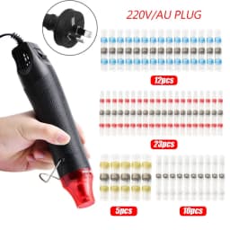 300W Air Dryer Hot Air Gun EU AU US Hair Dryer for Soldering Thermal Blower Shrink Wrapping Tools with 300PCS Wire Connectors