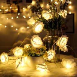 1.5m/4.92ft 10LED Rose Light String For Home Hanging Pendant Wedding Valentine's Day Party Decoration Supplies Wedding Favor