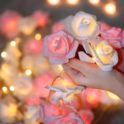 1.5m/4.92ft 10LED Rose Light String For Home Hanging Pendant Wedding Valentine's Day Party Decoration Supplies Wedding Favor