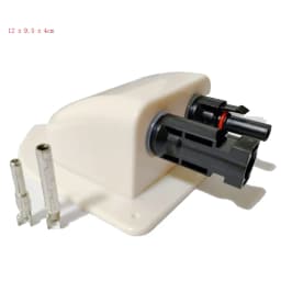 Solar Panel Double Hole Wire Cable Entry Gland Sealing Box Curved Cable Connector Waterproof For RV Caravan