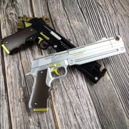 PU Dante Pistol Gun Ebony Ivory Weapon Anime Devil May Cry 4 Cosplay Prop DMC Gun Real Size Japanese Katana Samurai Sabre Toy