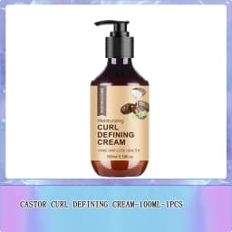 Castor Oil Curl Activator Cream - Defined Coily/Wavy Hair, Humidity Resistance, Non-Greasy Formula, Safe for Color-Treated Hair