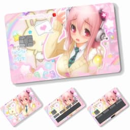 1PC Idol SUPER SONICO Card Stickers 4pcs PVC Credit Card Skin Stickers Removable Self-adhesive Protective Film