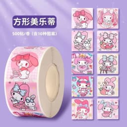 500 PCS Sanrio Cartoon Sticker Hello Kitty Anime Kuromi Melody Children's Diary Bonus Gift Diary Booklet Gift for Kid Toy