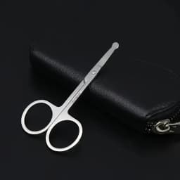 Precision Round Head Trimming Scissors - Nose Hair Grooming Trimming, Personal Cleaning Care Trimming Tools