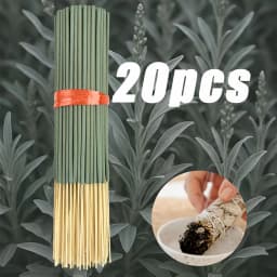 20/50/600/1500 Pieces of Plant-Derived White Sage Incense Sticks 8.66inch Freshening the Air, Suitable for Yoga and Meditation, Purifying the Mind and Eliminating Negative Energy