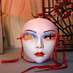 Hand Paint Cosplay Party Mask Anime Mask Costume Accessories Carnival Mask Halloween DIY Decorate party decorations Role play