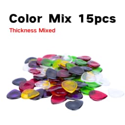 15pcs Color Guitar Pick 1mm/2mm/3mm - Three Thickness Groove Anti-Slip - Suitable for Acoustic Guitar, Electric Guitar, Bass