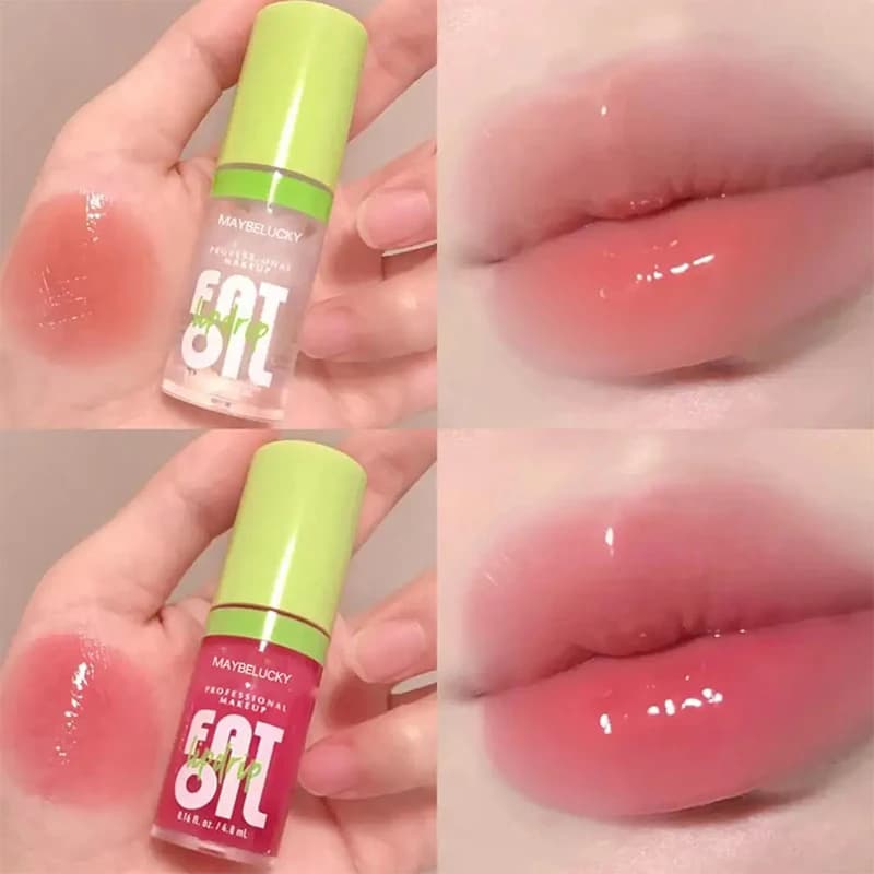 8 Colors Lip Gloss Plumping Lip Glaze Lip Balm Crystal Jelly Moisturizing Lip Oil Long Lasting Lipstick Transparent Lip Care
