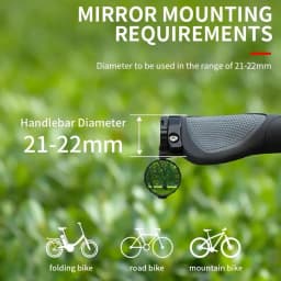 Cycling Handlebar Convex Mirror HD Adjustable Rotate Bike Handlebar Plug Rear View Mirror For MTB Road Bike Accessories