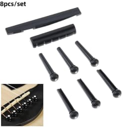 1 Set Wood Acoustic Guitar Bridge Bridge Pins / Saddle / Nut Saddle Guitar Parts for 40 41 Inch Acoustic Folk Guitar