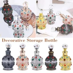 1PCS Luxury Perfume Bottle Essential Oil Bottle 15ml Empty Bottle Storage Bottle Gift Glass Perfume Bottle Portable Bottles