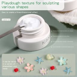 5ml 3D Flower Gel Non-Stick Carving Glue Pearl White Satin Nail Art DIY Sculpting Gel for Manicure Extension Salon Use