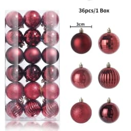 24Pcs 3cm Christmas Balls Christmas Tree Decoration Xmas Hanging Tree Pendants Home Party Christmas Tree Decor New Year Gifts