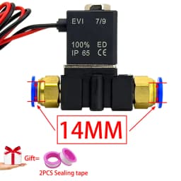 12V 24V 220V Pneumatic Electric Solenoid Valve 2 Position 2 Port Normally Closed Air Magnetic Valve 6mm 8mm Hose Barb Connection