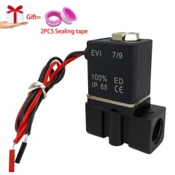 12V 24V 220V Pneumatic Electric Solenoid Valve 2 Position 2 Port Normally Closed Air Magnetic Valve 6mm 8mm Hose Barb Connection