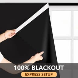 1Pc Self-Adhesive Portable 100% Blackout Curtains, Punch-Free Sunshade Curtains - Heat Insulation, Easy Installation, Available for All Seasons