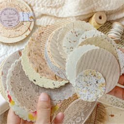 JIANQI 50 pcs Craft Vintage Scrapbooking Paper Kawaii Art Junk Journal Deco Sticker rotundity emboss DIY Material Paper