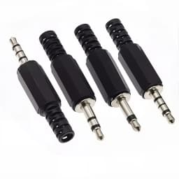 5Pcs 3.5mm Mono Stereo Plug For Microphone Headphone Connector, 2-Pole/3-Pole/4-Pole Audio Adapter